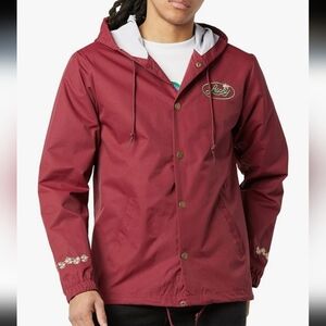 Lucky Daye Exclusive Coaches Jacket in Maroon Size XL